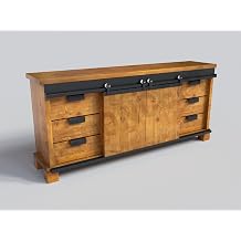 Ntconcept Solid Wood Rail Cover Console with Drawers (140cm)