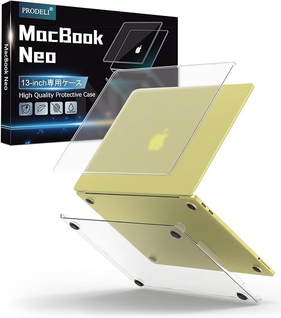 MacBook Neo 13" Matte Clear Ultra Thin Lightweight Case with Slitless