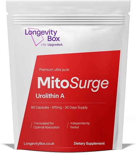 MitoSurge Urolithin A 500mg 60 Capsules 30 Day Supply