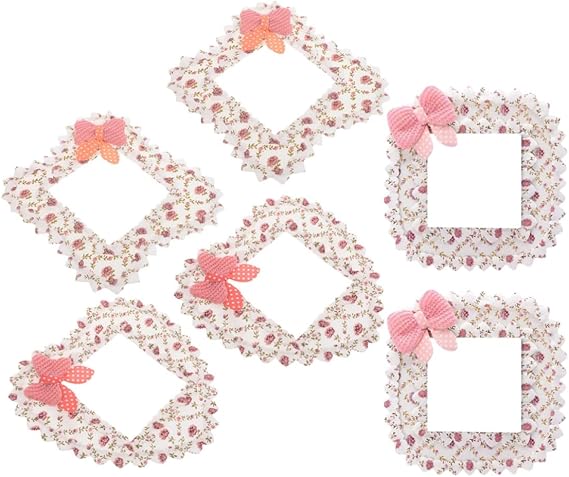 6pcs Decorative Light Switch Cover Fabric Outlet Covers Lace Flower Pattern Wall Switch Plate for Home Decor Bedroom Bathroom, Comfortable and Convenient to Replace