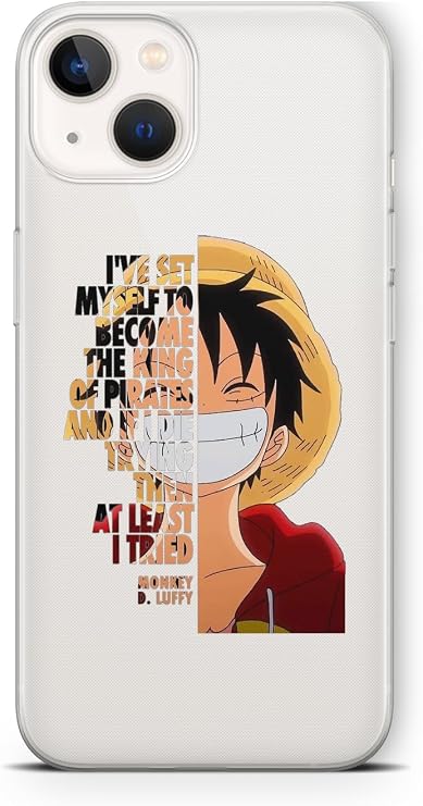 Multitronic iPhone 15 Uyumlu Monkey D. Luffy Tasarım Baskılı Şeffaf Kılıf, strlght15i037