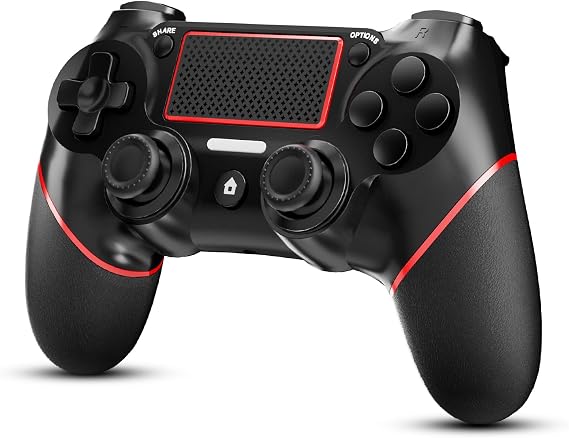 CHEREEKI Wireless Controller for PS4, Bluetooth Controller Compatible with P-4/Pro/Slim Game Controller Remote Joystick Gamepad with Double Vibration, Touchpad, Audio Jack, Six-axis Senso, Screenshot