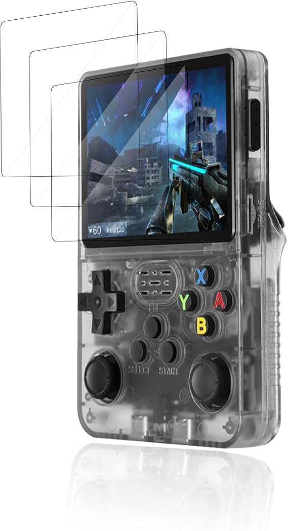 (3 Pack) Screen protector for Sentk R36S/Febotak R36S Handheld Game Console, yystao protective Tempered Glass Film - 9H Hardness，Anti-Scratch, Touch-Sensitive, Anti-Fingerprint, Anti-Bubble