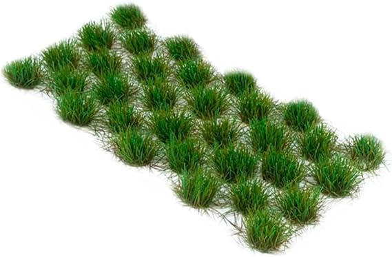 Static Grass Tuft,32 PCS Model Grass Tufts Terrain Resin Static Scenery Model Miniature Shrubs Bushes Model Making Miniature Deco Model Making for Train Landscape Railway Artificial Grass Modeling