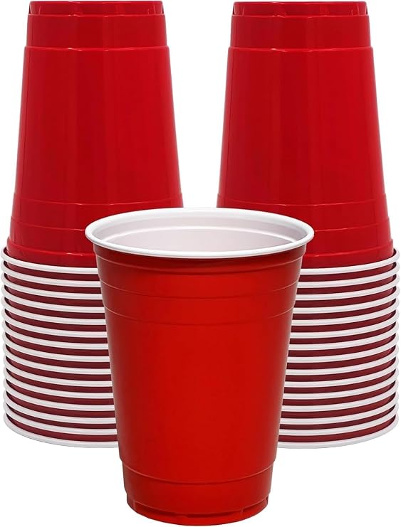 Plastic Cups 30 PCS-16OZ- 470 ml Premium Quality BPA Free Party Cups - Red Cups Glasses for Christmas,Garden,Weddings,Birthday,Annivarsary, Picnics – Reusable & Recyclable Drinking