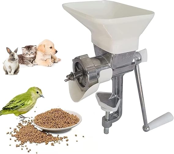 Small Feed Pellet Machine, Manual Pet Food Processing Tools, with Pellet Plates Molds, Animal Food Making Machine for Fish, Bird, Cat, Dog, Rabbit, Chicken 13 Specifications Available