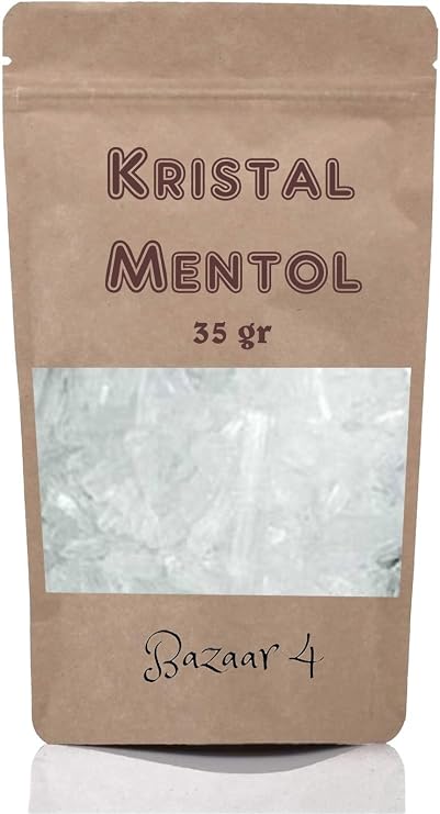 Bazaar 4 Kristal Mentol 1. Kalite 35 Gr Menthol ( Sauna, Hamam, Buhar Banyosu )