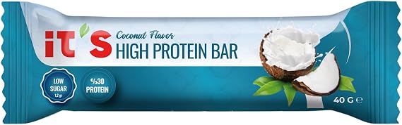 it's Yüksek Protein Bar - Hindistan Cevizi Aromalı - 40g X 12 Adet