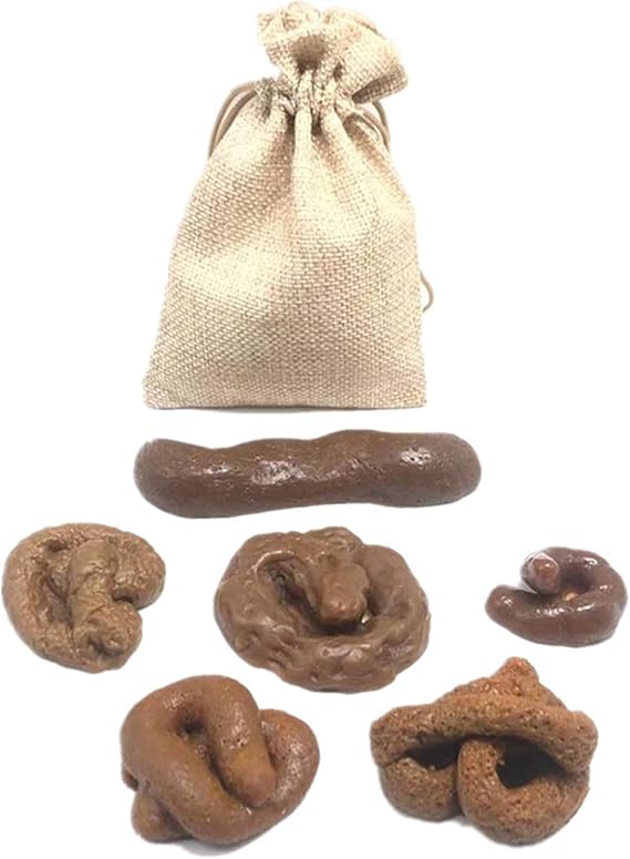 Ever Poop Toy, Realistic Prank Goods, Fake Poop, Surprise, Fun Goods, Pleasing, Halloween, Soft Poop, Meat Food, 6 Piece Set, Storage Bag Included