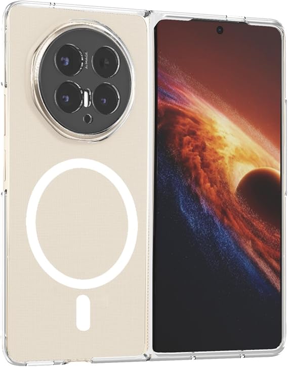 Microsonic Honor Magic V6 5G için Kılıf MagSafe Clear Sararmaz Şeffaf [Honor Magic V6 5G ile Uyumlu Kılıf - Şeffaf]