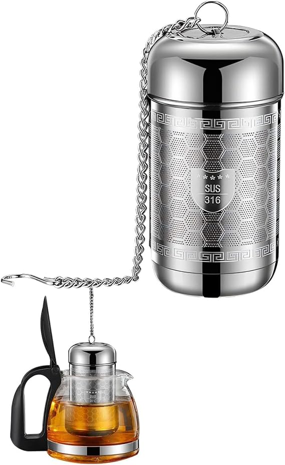 Tea Strainers for Loose Tea, 316 Extra Fine Mesh Tea Straine for Tea Steeper Tea Strainer Accessories Stainless Steel Tea Filter for Black Tea, Green Tea, Leaf Loose Tea, Rooibos