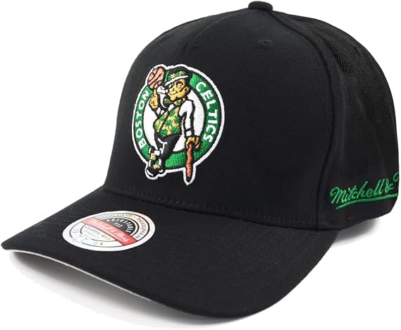 Mitchell & Ness NBA Snapback Cap Classic Red Curved Eazy Boston Celtics Black, black, One Size