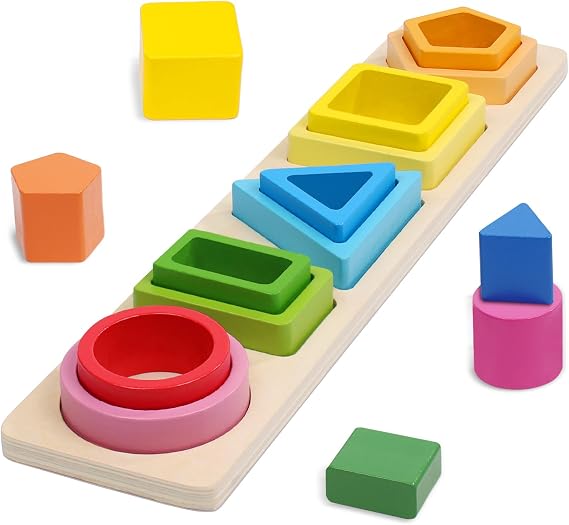 Montessori Toys for 1 Year Old Boys Girl, Wooden Colour Sorting Toddler Toy