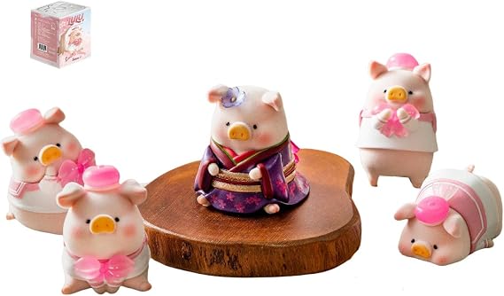 maidimiao ルル 開花中の豚の貯金箱 さくらシリーズ ブラインドボックス フィギュア ホームデコ 6個入り 置物 オーナメント