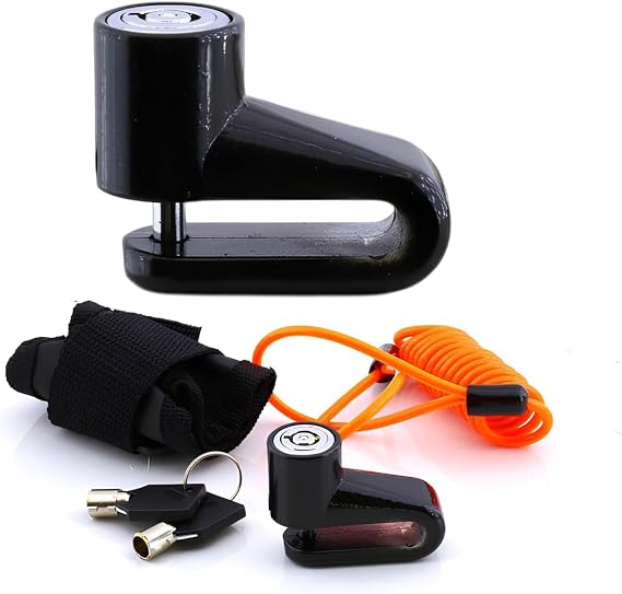Disk Kilidi Motosiklet Bisiklet Disk Kilit Hatırlatma Halatlı Taşıma Çantalı Hırsız Önleme Güvenlik
