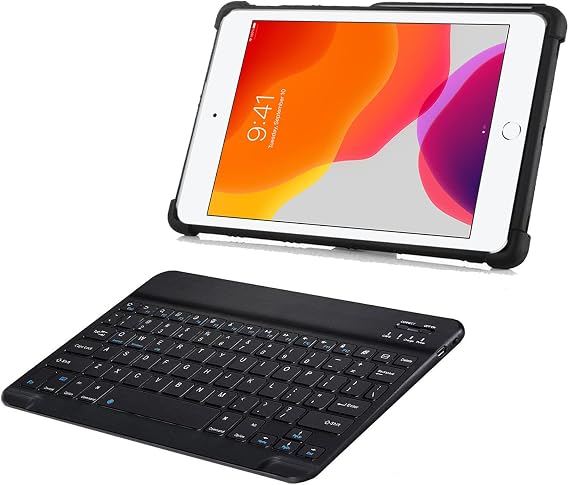 Microcase iPad 9.7 2017 2in1 Set Standlı Silikon Kılıf + Bluetooth Klavye - AL8107