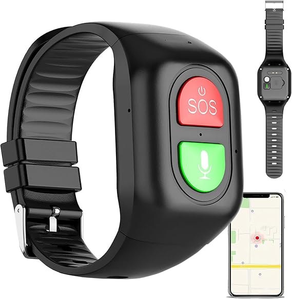 Elderly Fall Detection Smartwatch, With SOS Alarm + GPS Positioning Function, Electronic Fence, Two-Way Talk, Health Monitoring, For The Elderly