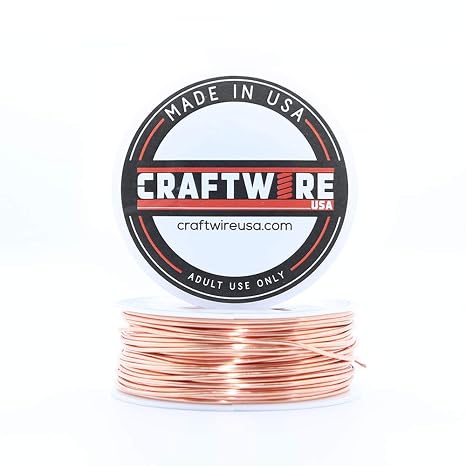 Solid Bare Copper Wire Round,Bright,Half Hard,1/2 LB 18 Gauge,100 Feet (Choose 10 to 30 ga.)