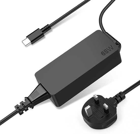 Universal 65W USB C Laptop Charger, Replacement AC Power Adapter Compatible with ThinkPad T480/T490/X1 Carbon, Chromebook, HP, Dell, Lenovo, Acer, Samsung, ASUS Laptops and Type-C Devices