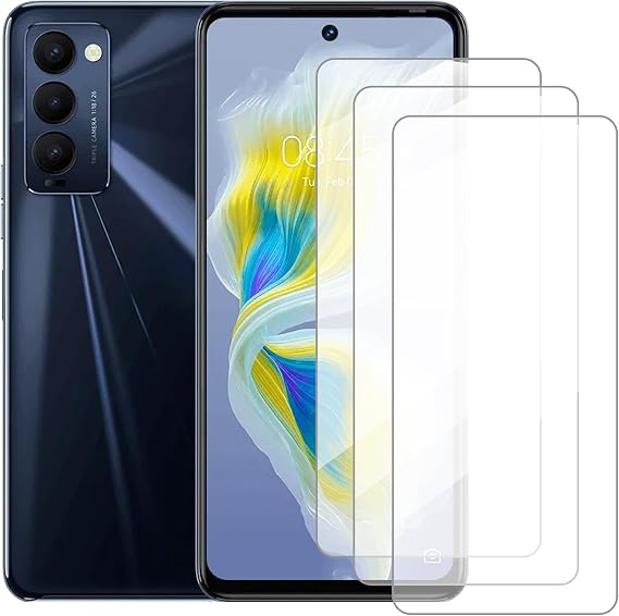Screen Protector Compatible with Tecno Camon 18(6.8 Inch) [3 Pack] Glass Screen Protector Suitable for Tecno Camon 18, Tempered Glass Protective Film