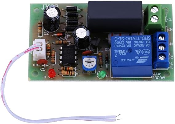 Akozon Timer Relay Module AC220 V Input/Output Trigger Timer Delay Switch Module Off Board Adjustable Delay Module (1 Second to 5 Minutes)