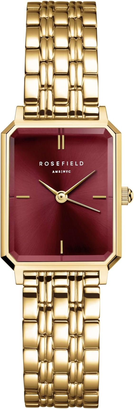 Rosefield Octagon XS Black Gold with Black Dial and 19.5x24 mm Gold Case OBGSG-O61 Stainless Steel