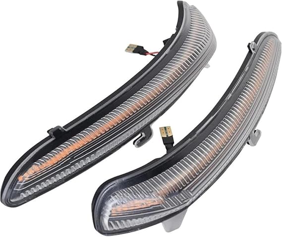 LED Sequential Mirror Turn Signal Light, Flowing Amber Indicator, Dynamic Wing Mirror Lamp, Clear Lens