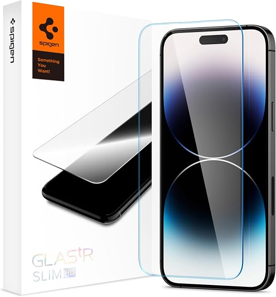 Spigen iPhone 14 Pro ile Uyumlu Ekran Koruyucu Cam Glas.tR Slim HD - AGL05222