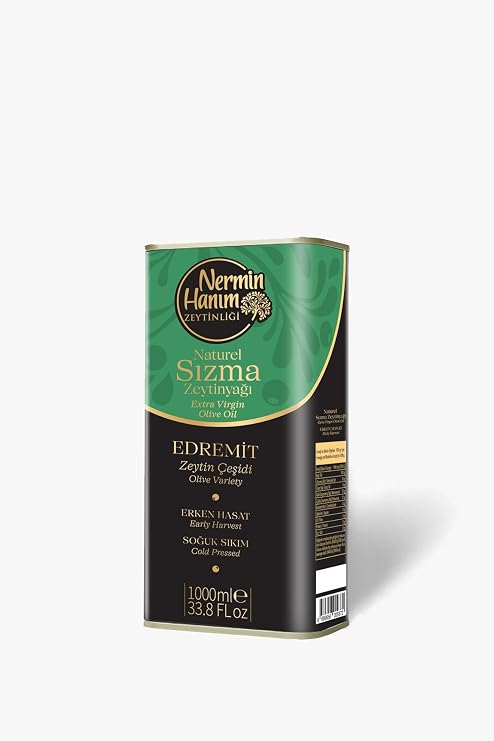 Ayvalık (Edremit) - Erken Hasat Naturel Soğuk Sıkım Zeytinyağı TNK (1lt)