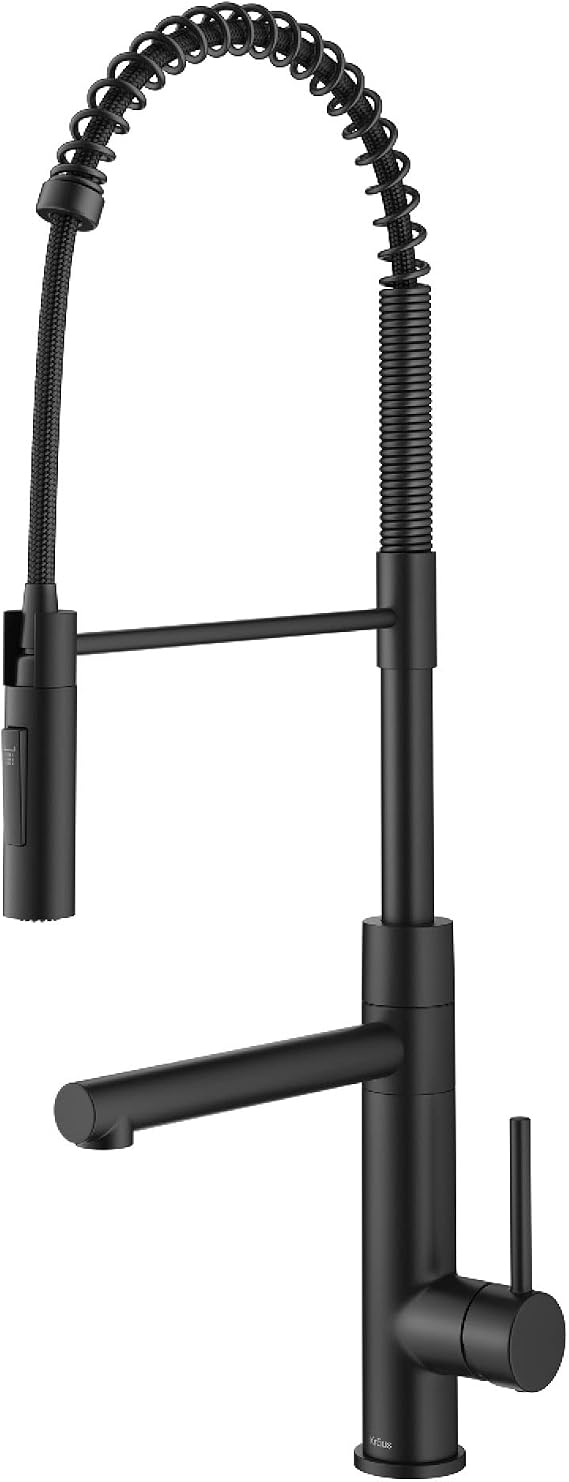 KRAUS Artec Pro (2nd Gen) Commercial Style Pull-Down Single Handle Kitchen Faucet with Pot Filler in Matte Black, KPF-1604MB