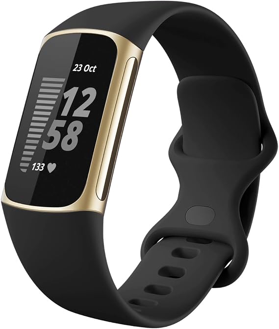 Dirrelo Compatible with Fitbit Charge 5 Strap - Fitbit Charge 6 Strap for Women Men, Soft Silicone Replacement, Sport Waterproof Adjustable Wristband for Charge 5 6