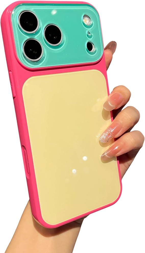 iPhone 16 Pro Max用ケース、イエローシアン