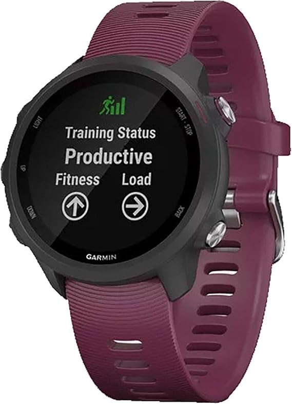 Garmin Forerunner 245 GPS Running Smartwatch, with running and training features, Berry Band
