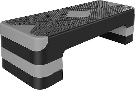 Adjustable Aerobic Exercise Step, 3 Height Levels 10/15/20 cm, Non-Slip Step Platform with 250 kg Load Capacity, Fitness Stepper for Home Gym Office and Daily Use
