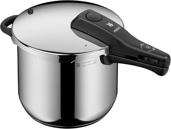 WMF Perfect One Pot 6,5 L Düdüklü Tencere, İndüksiyon Uyumlu, Cromargan® Yüksek Kaliteli Paslanmaz Çelik, 2 Pişirme Kademesi, Büyük Pişirme Göstergesi, Çıkarılabilir Kapak Sapı