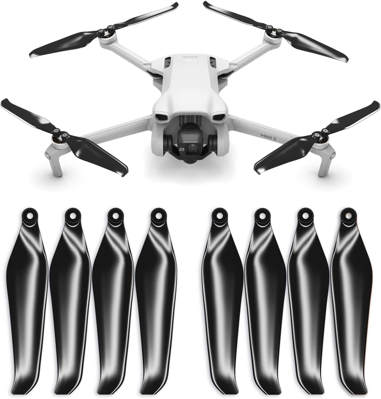 Master Airscrew Stealth Propellers for DJI Mini 3 - Black, 4 propellers in Set