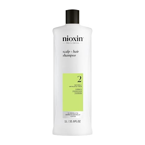 Nioxin Sistema 2 - Shampoo / Conditioner / Treatment - for Hair and Scalp - Natural Hair with Advanced Thinning