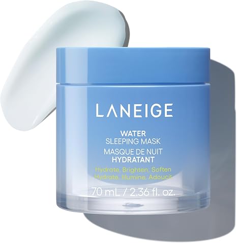 LANEIGE Water Sleeping Mask, Korean Overnight Face Mask with Probiotic-Derived Complex & Squalane, Hydrating Sleeping Mask for Radiant, Smooth Skin, 70ml