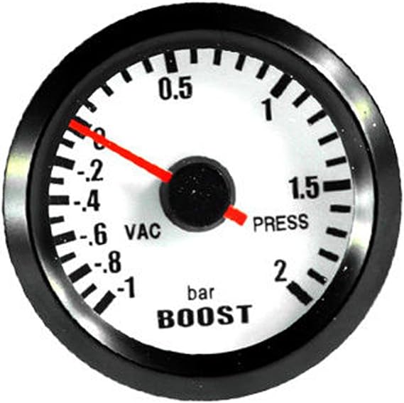 E Support™ Car Motor Vehicle Black Face 2" 52mm Pointer Boost Gauge -1~2 Bar Meter