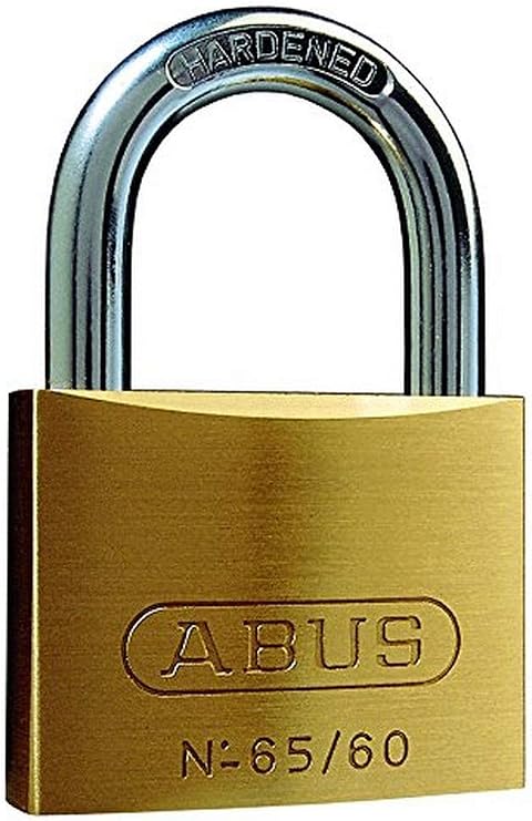 ABUS Padlock Brass 65/60 - Solid Brass Body, Hardened Steel Shackle