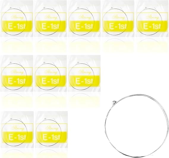 10 Pack Acoustic Guitar Strings – High E 1st Stainless Steel Strings