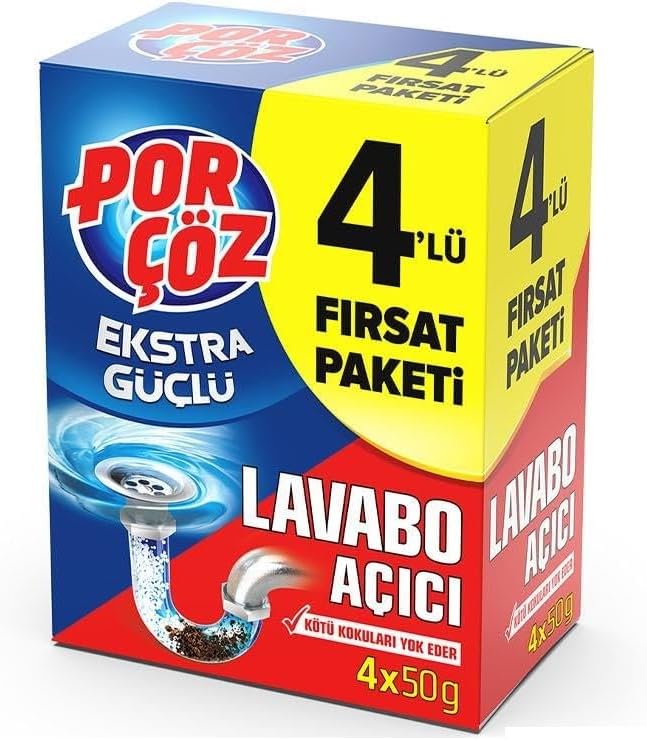 Porçöz Lavabo Açıcı Granül 4 x 50 gr
