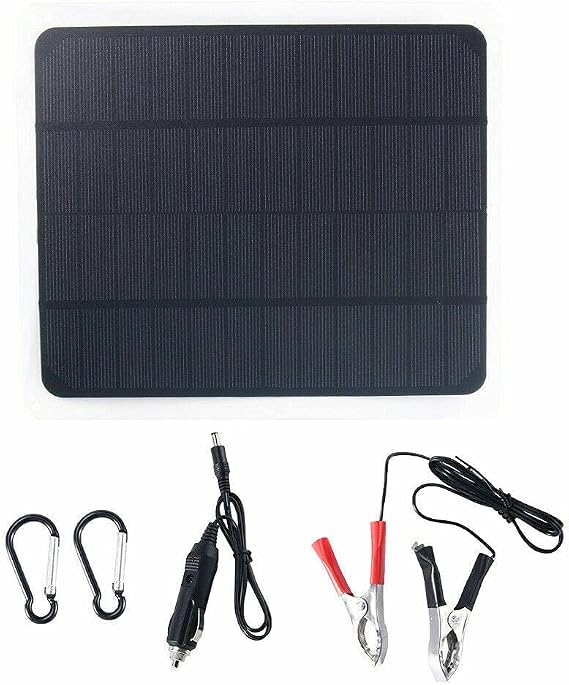 12V 20W Solar Pil Şarj Cihazı Pro, Dahili MPPT Şarj Kontrolörü, 20 Watt Güneş Paneli Şarj Kiti Arabalar, Kamyonlar, Karavanlar, Tekneler, Motosikletler, Karavan için