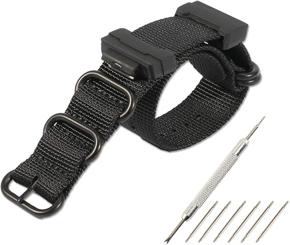 WRISTARMOR GA110 nylon band adapters Kit Compatible with Casio DW-5600 DW-6900 GA700 GA100 GD120 GD110 watch band