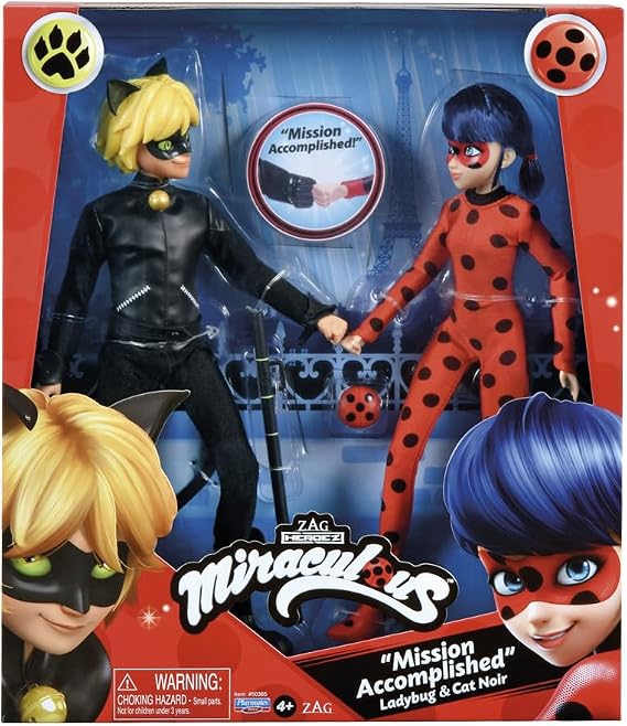 Miraculous: Tales of Ladybug and Cat Noir - Fashion Doll 2 Pack (60-50365) Black