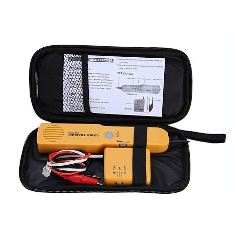 Wire Tracer, Network Electrical Cable Tester Tone Generator and Probe Kit, RJ11 Circuit Tracer Wire Toner Circuit Breaker Finder Line Detector, Network Fixing Tool Kit
