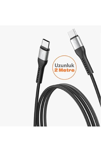 Samsung A73/S23/S24/S22/M30/M53/M62 Uyumlu PD Type-C Hızlı Şarj Kablosu, 120W, 2 Metre