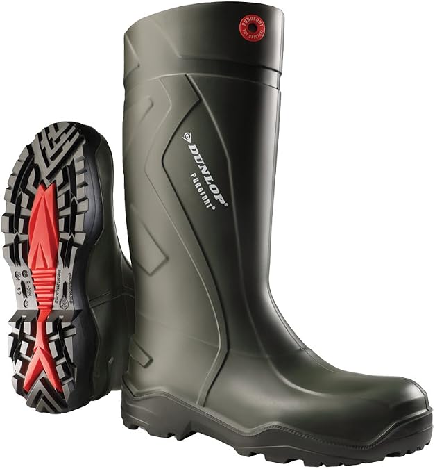 DUNLOP Purofort FoodPRO - Unisex Multigrip Safety Waterproof Work Boots, Antistatic and Slip-Resistant Wellies with Steel Toecap for Outdoor and Food Processing Industry