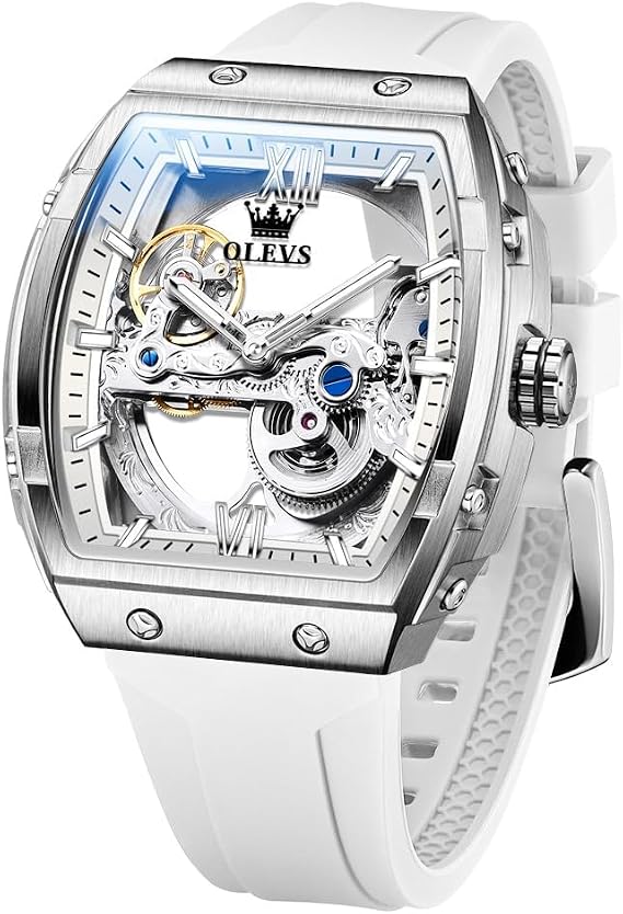 OLEVS Watch for Men Automatic Mechanical Luxury Dress Tourbillon Stainless Steel Waterproof Wrist Watches Date