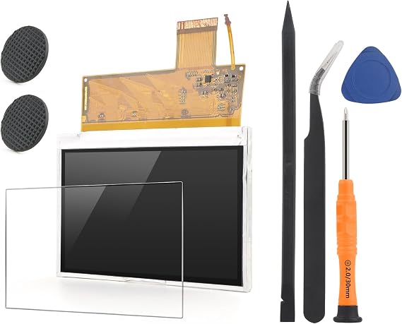 LCD Screen Replacement for PSP 1000 1001 Display Touch Screen IPS Highlight Highbrightness Accessories Replacement withRepair Tools